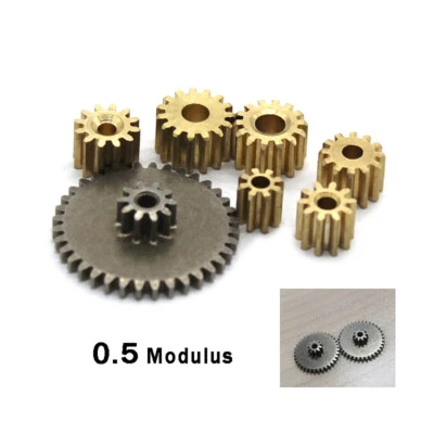 Zahnrad, Stirnrad, Modul 0.5, mit Nabe, aus Messing, Zähnezahl 8 - 36, Ritzel - Bild 1 von 4