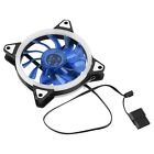 12cm 120mm Ultra Silent 3pin 4pin PC CPU Case Cooler Cooling Fan 2 LED Rings AGS