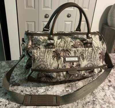 Bolso de Tapiz Floral Jordache Vintage Bolso de Llevar para Pasar la Noche con Correa Usado en Excelente Condición Foto 1 de 4