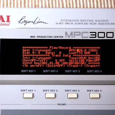 AKAI MPC 3000 LED Display Red/Black - Bild 1 von 3