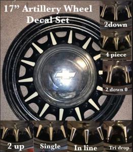 17 inch ARTILLERY WHEEL PINSTRIPING PIN STRIPING CHEVY BUICK DODGE - Bild 1 von 17