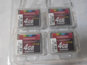 1X  TS4GBCF170 Industrial CF Memory Card 4GB Transcend - Picture 1 of 2
