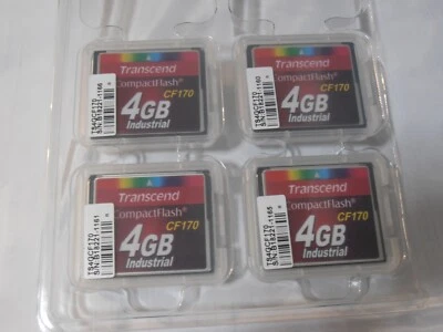 1X  TS4GBCF170 Industrial CF Memory Card 4GB Transcend - Image 1 of 2