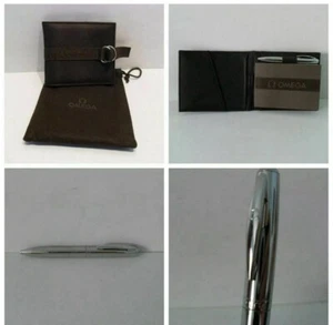 Omega Watch Notebook Journal Padfolio & Omega Pen Chrome + Staubbeutel BRANDNEU - Bild 1 von 4