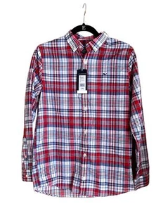 Vineyard Vines Whale Shirt Firework Plaid Shirt - Boys Size L (16) NWT - Picture 1 of 6