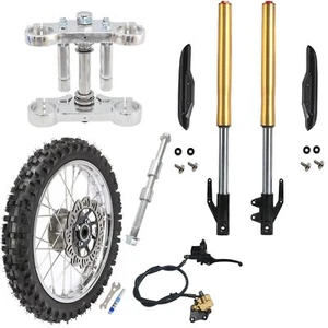 630mm Front Fork 14" Disc Brake 60/100-14 Wheel Tire 12mm kit Dirt Bike CRF50 70 - Bild 1 von 12