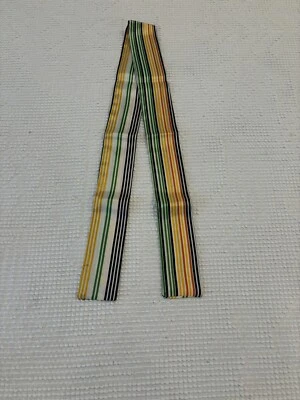 Bufanda vintage con corbata de pelo a rayas arco iris para mujer años 60 ropa de club Foto 1 de 4