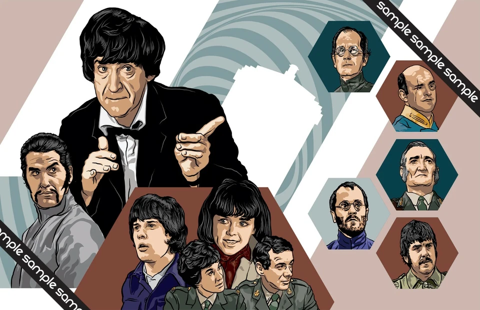 Doctor Who | Fan Art | Patrick Troughton | The War Games | 17 x 11 Poster — 第 1/1 张图片