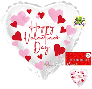 HAPPY VALENTINES DAY FOIL HEART BALLOON 18" Party Decoration Gift Decor Love💕💖 - Picture 1 of 6