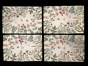 Placemat 4 piece set Wildflower 12x18in Woven Polyester NEW Floral Spring Summer - Picture 1 of 3