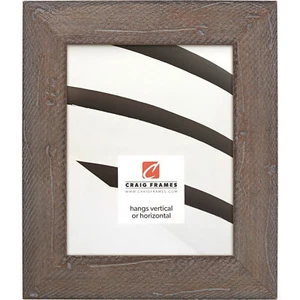 Craig Frames Hatteras, 2.0" Wide Boho Distressed Rustic Gray Wash Picture Frame - Picture 1 of 10