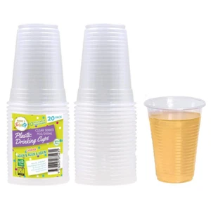 200ml Disposable Plastic Cups Clear Reusable Drinking Coffee Tea Water Cup Party - Picture 1 of 1