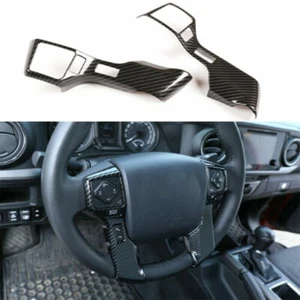 ABS Carbon Fiber Steering Wheel Button Cover Trim for Toy@ta Tacoma 2016-2020 - Picture 1 of 10