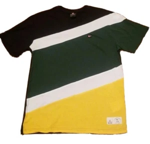 🌟NEW🌟South Pole Men's Size Large Short Sleeve Polo Shirt Yellow, Green Stripes - Picture 1 of 6