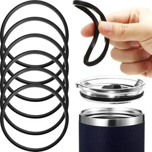 Patelai 20 oz Replacement Rubber Lid Seals O Shaped Resealable Black - Picture 1 of 7