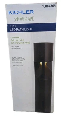 NEW Kichler Showscape 12 Volt LED path light bronze finish glass lens outdoors - Image 1 of 4