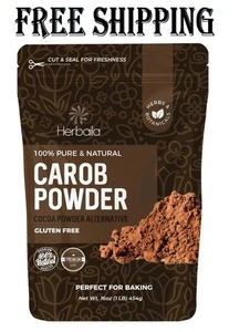 Carob powder, 1 lb. Raw Carob Powder, Carob Flour, Chocolate Substitute Carob, U - Picture 1 of 6