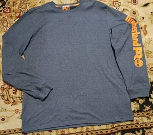 Camiseta Timberland PRO Para Hombre Calce Original Talla L Azul Manga Larga Nueva Sin Etiquetas - Imagen 1 de 6