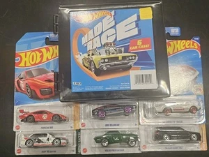 Hotwheels 6 car lot with carrying case - Picture 1 of 5