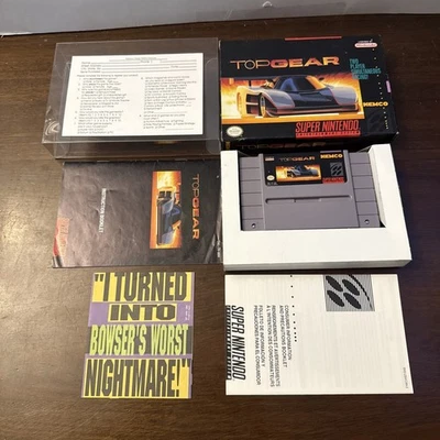 Top Gear (Super Nintendo SNES) Complete - Tested - Authentic - Image 1 of 4