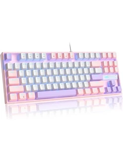 Magegee 75% Mechanical Keyboard - Red Switch & LED Backlit, Cherry Pink Gaming - Afbeelding 1 van 9