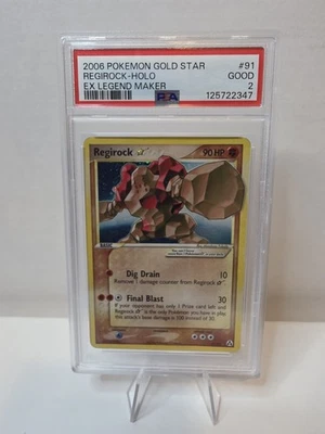2006 POKEMON EX LEGEND MAKER GOLD STAR #91 REGIROCK-HOLO PSA 2 - Image 1 of 2
