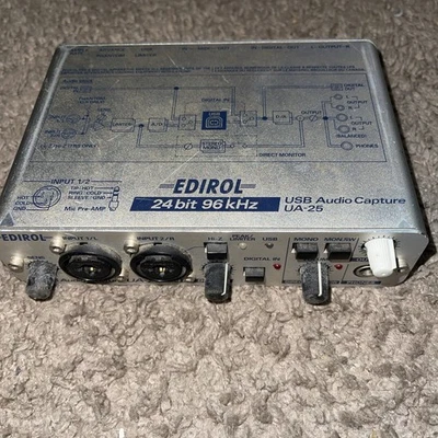 Roland Edirol UA-25 USB MIDI Interface Audio Capture 24bit 96kHz I02 Used - Image 1 of 4