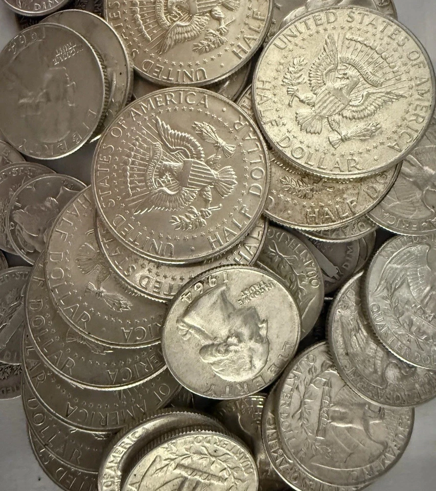 $5 Face Value US 90% Silver - Image 1 of 1