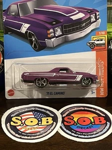 Hot Wheels 1971 Chevrolet El Camino Purple Diecast Sealed USED NM Condition - Picture 1 of 7