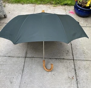 Francesco Maglia Canadian Maple Handle Umbrella – Green Canopy Handmade Italy - Picture 1 of 18