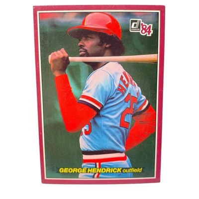GEORGE HENDRICK 1984 DONRUSS ACTION ALL STARS OVERSIZE CARD #32 - Image 1 of 2
