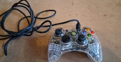 Xbox 360 Afterglow Wired Controller Green LED Pad Untested  - Image 1 of 3