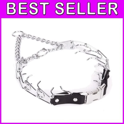 Chrome Plated Steel Prong Collar - Large Breed Training - Image 1 of 4