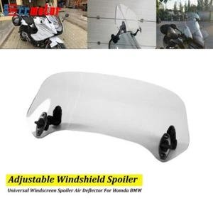 Adjustable Clip-On Windshield Extension Universal Windscreen Spoiler For Harley - Picture 1 of 9