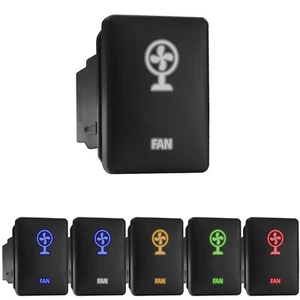 FAN Symbol - LED Push Button Rocker Switch - Direct Replacement (Fit: TOYOTA) - Picture 1 of 7