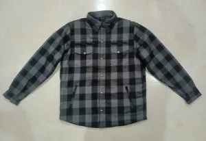 Biker Flannel Shirt with Full Lined DuPont™ Kevlar, CE armored protective Shirt - Picture 1 of 18