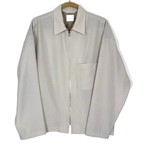 SMOCK Enzo Shirt in Tropical Wool Cream Size M Made In USA - Picture 1 of 10