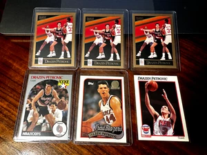 Lote de 6 cartas de novato Drazen Petrovic - GRAN COMBO - IMPERDIBLE - TODO COMO NUEVO - Imagen 1 de 2