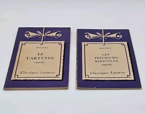 (Two) Vintage CLASSIQUES LAROUSSE Moliere Comedie Comedy Paperback Books - Picture 1 of 16