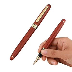 Rose Wood Fountain Pens Ballpoint Pen Handmade Daily Writing Classic Gifts - Picture 1 of 10