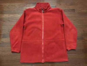 VINTAGE 90's CABELA'S FLEECE JACKET MENS MEDIUM RED POLARTEC 1990's e - Picture 1 of 4