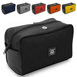 Kulturbeutel Leder Tasche Reise Waschen Rasierkoffer Kosmetik Dopp Kit Organizer Unisex - Bild 1 von 14