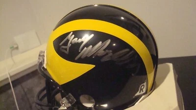 GARY MOELLER Michigan Wolverines AUTOGRAPHED FOOTBALL Mini Helmet SIGNED JSA - Image 1 of 3