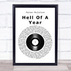 Hell Of A Year Vinyl Record Song Lyric Quote Music Print