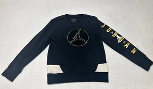 Air Jordan Jumpman Youth Sweatshirt Medium 10-12 Black Pullover Long Sleeve - Picture 1 of 7