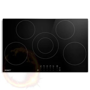 Devanti 90cm Ceramic Cooktop Electric Cook Top 5 Burner Hob Touch 6-Zones - Picture 1 of 7