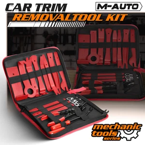 19 Piece Red Hand Tools Kit Car Trim Radio Door Body Clip Removal w/Storage Bag - Bild 1 von 6