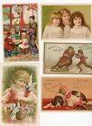 lot of 8 late 1800's trade cards with children