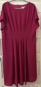 New London Times Woman Slimming Magenta Dress 16W 16 - Picture 1 of 2