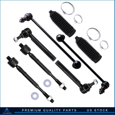 Para 2003-2004 Nissan Murano 8 peças barra oscilante dianteira rack de haste de amarração e fole de pinhão - Imagem 1 de 4